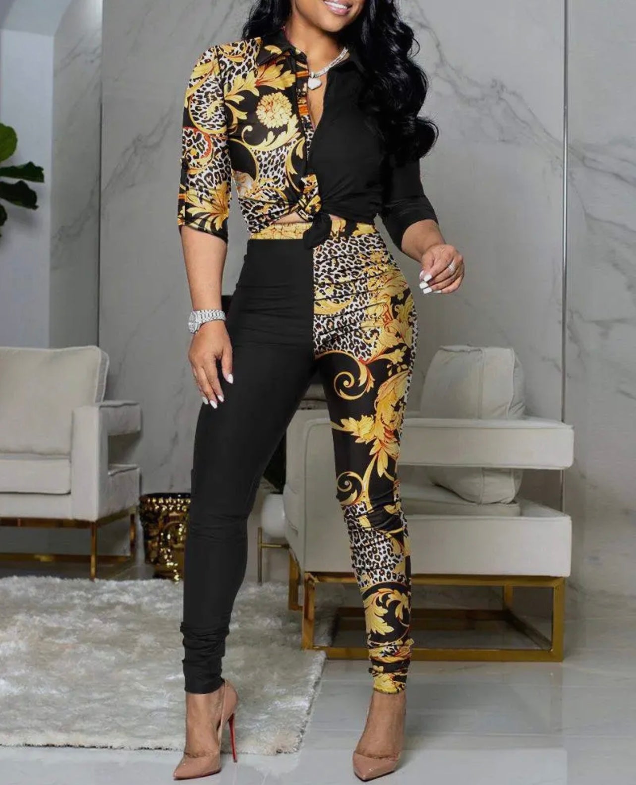 High Waisted Pants set