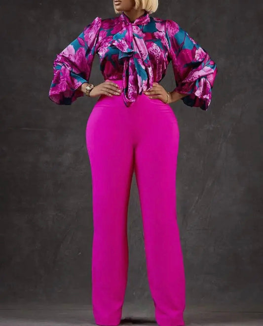 Wide Leg Pants Set